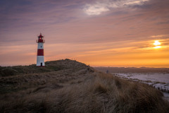 sunset on an island